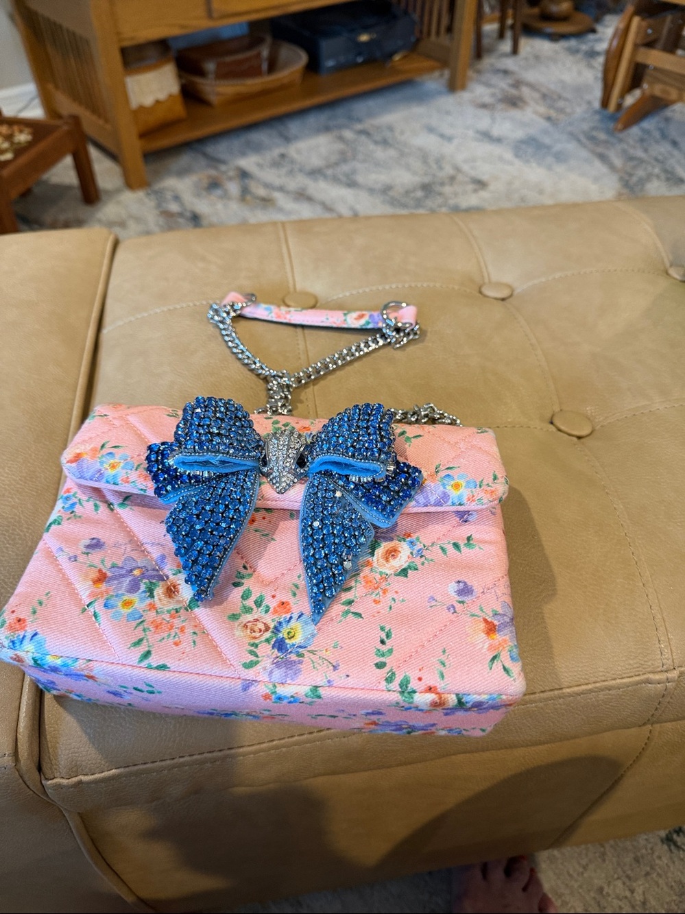 Kurt Geiger London The Kensington fabric and sequin Crossbody bag - Picture 11 of 11